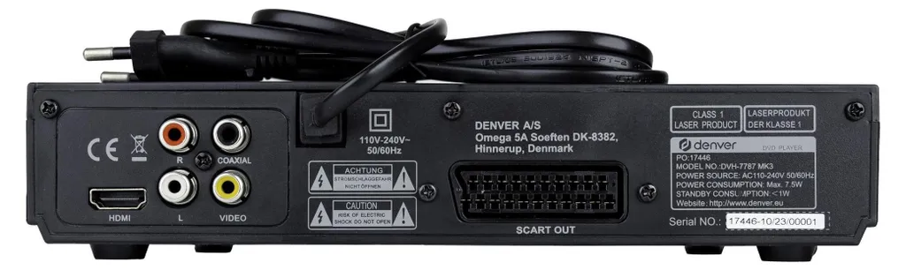 Lecteur DVD Denver DVH-7787 décodeur Dolby et port USB multimédia - 9