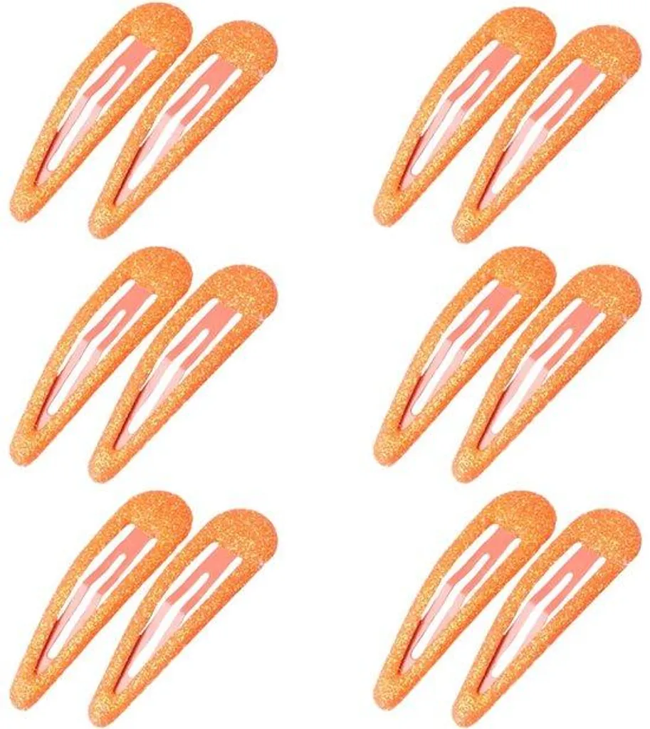 Accessoires de coiffure enfants : Barrettes orange effet métallisé chic