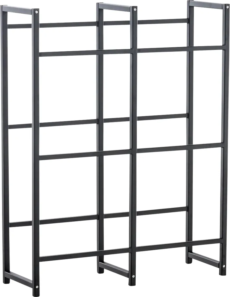Support de caisse de boisson incliné en acier noir XL, solide et stable