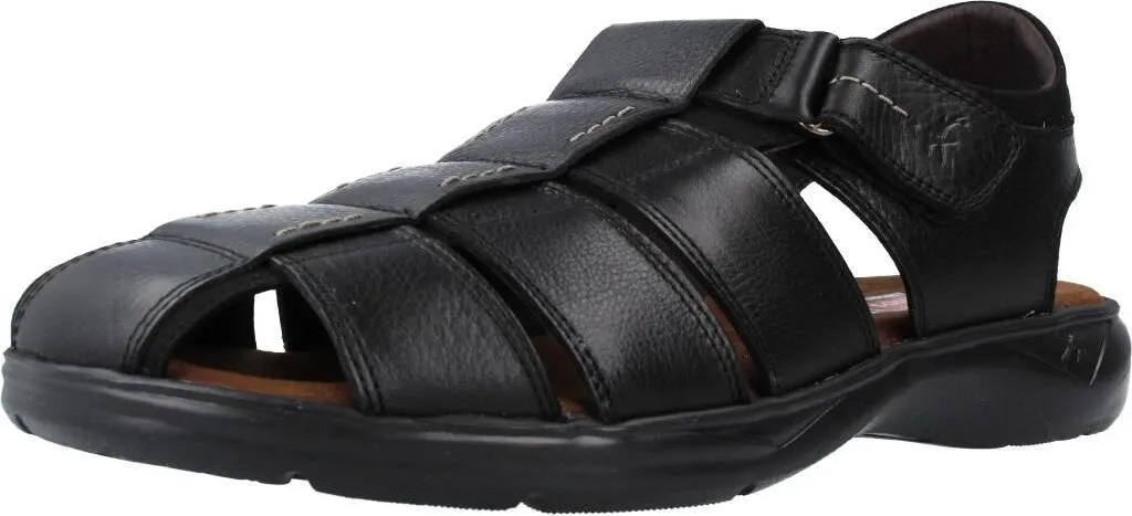 Sandalias Hombre Fluchos F0533 Noir : Sandales en Cuir de Haute Qualité