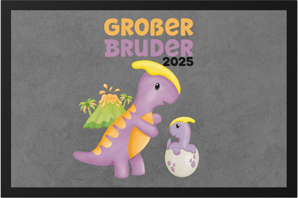 Großer Bruder 2025 Fußmatte Baby Geburt Geschwister Familie Liebe Geborgenheit Kleinkind Geborgenheit Ei Dino