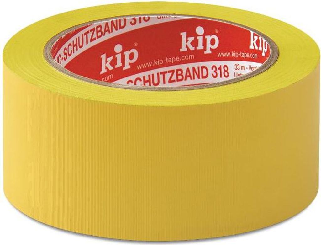 KIP 318 PVC-Schutzband – quergerillt, gelb 30mm x 33m (60 Rollen) - 318-13