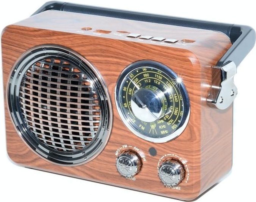 Přenosné dobíjecí retro rádio, Bluetooth, USB, FM AUX, MP3 Obrázek produktu 