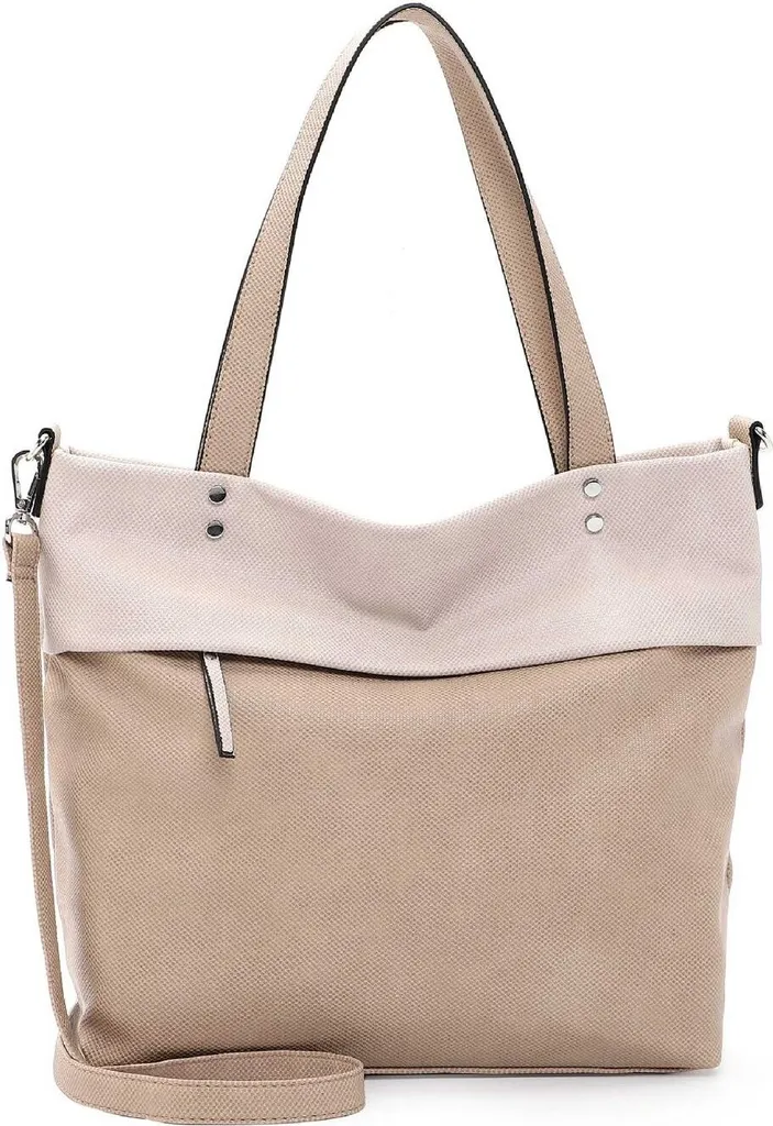 Sac femme beige Madrid taille 1 Emily & Noah avec finitions nubuck