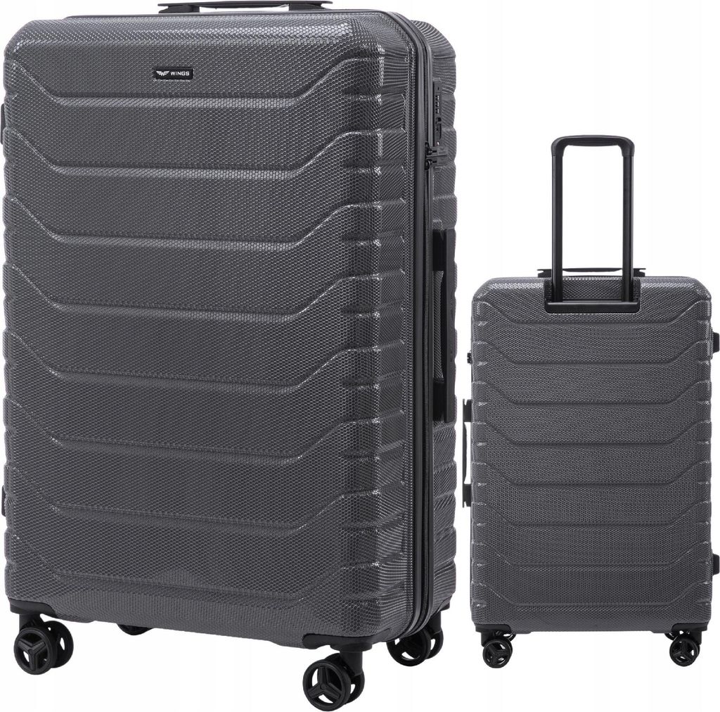 WINGS XXL Hartschalenkoffer CRK01 TSA 96L 4 Rollen Grauer Produktbild 