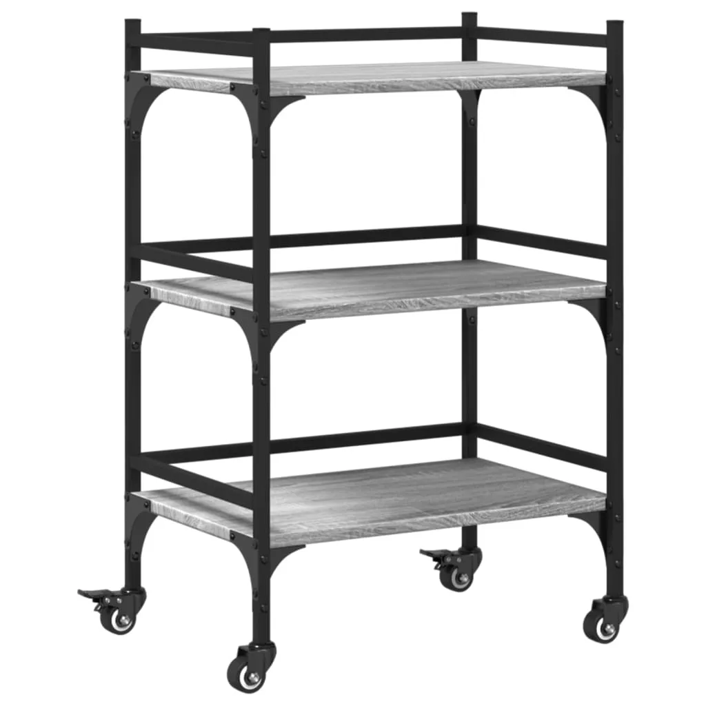 Carrello Cucina Economico Grigio Sonoma 50x35x75,5 cm | Offerta Online