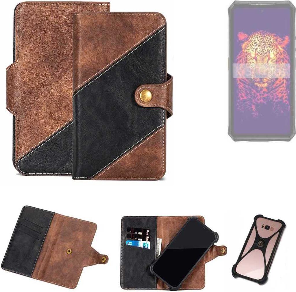 K-S-Trade Handyhülle Schutzhülle Bookstyle Case kompatibel mit Ulefone Armor 28 Ultra Klapphülle Cover Hülle Schutztasche 1x