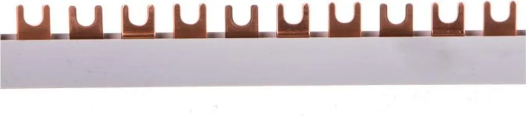 Barre de raccordement 63A triphasée 10mm2 à fourche pour 54 modules