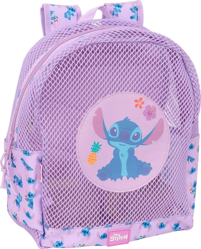 Petit sac à dos scolaire et loisirs Stitch pour enfant coloris Lila