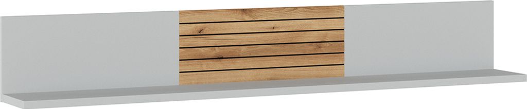 Wandboard, grau mit Eiche, Rillenoptik, ASHBURTON-129