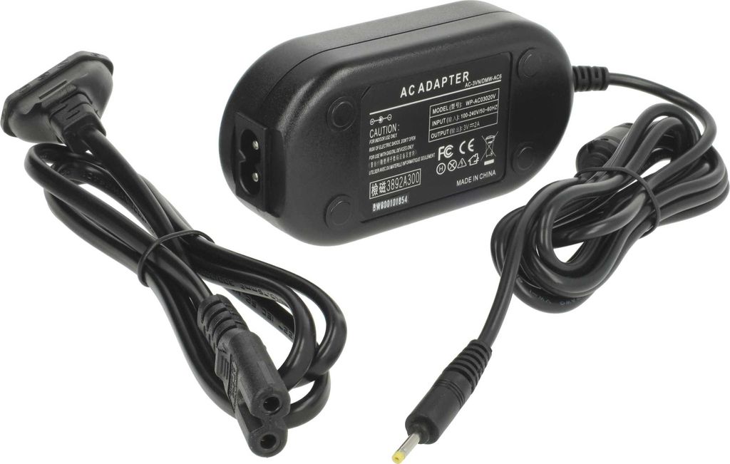 vhbw Netzteil kompatibel mit Fujifilm FinePix F420, E510, E550, BIGJOB HD-3W, E900, F650, E500 Kamera, Digitalkamera, 2m
