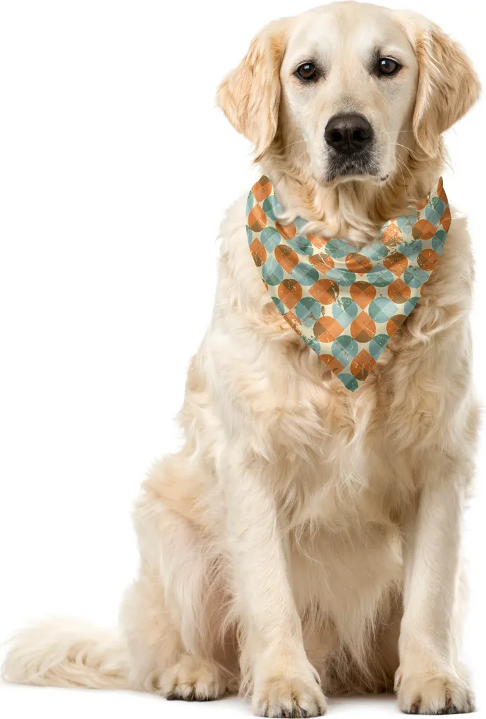 Accessorio Cane Trendy 55x55 - ABAKUHAUS Bandana Grunge Circles