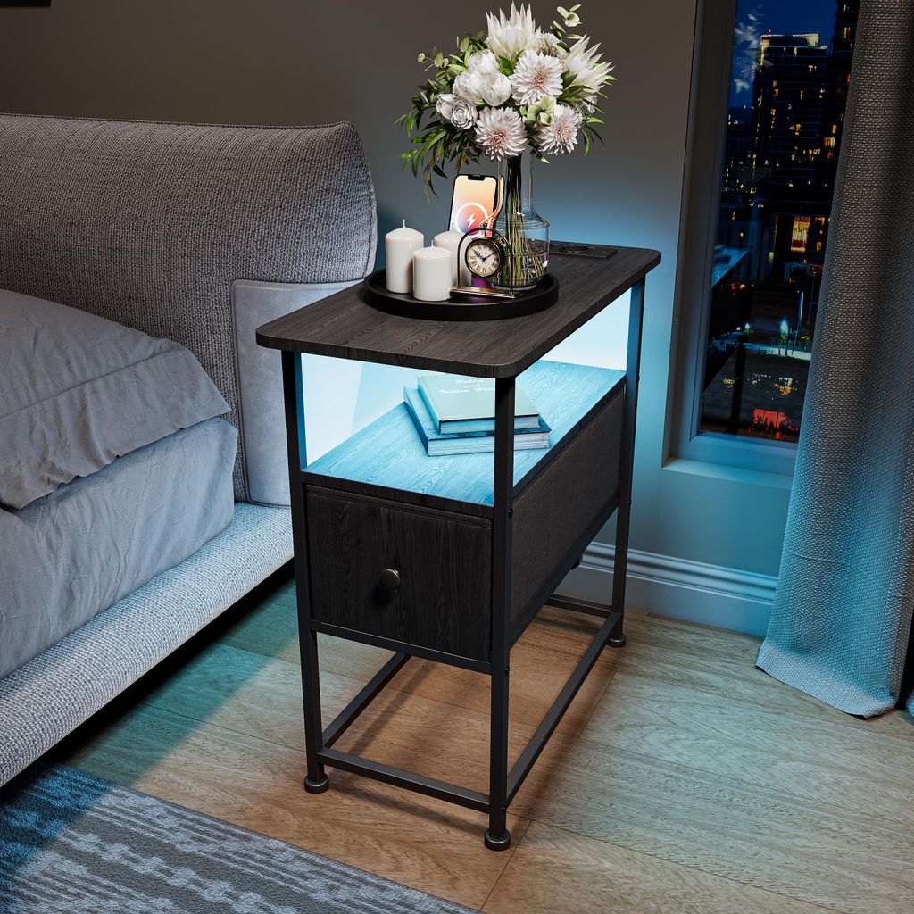 Schwarzer LED-Tisch mit einzigartigem und preisgekröntem EU-Design – modernes Design, praktische Ausstattung und High-Tech-Funktionalität