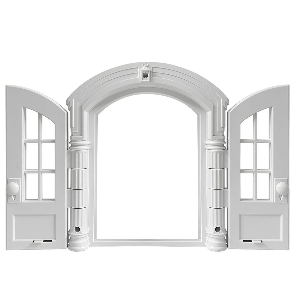 Katzentür ohne Klappe für Innentür, 24×27,5 cm, doppeltürig, geräuschlos und sicher für Katzen und kleine Hunde