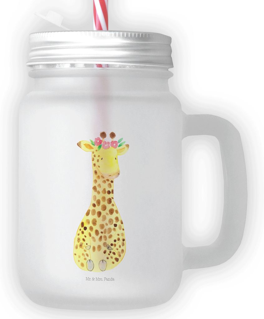 Mr. & Mrs. Panda Glas Giraffe Blumenkranz - Transparent - Produktbild 