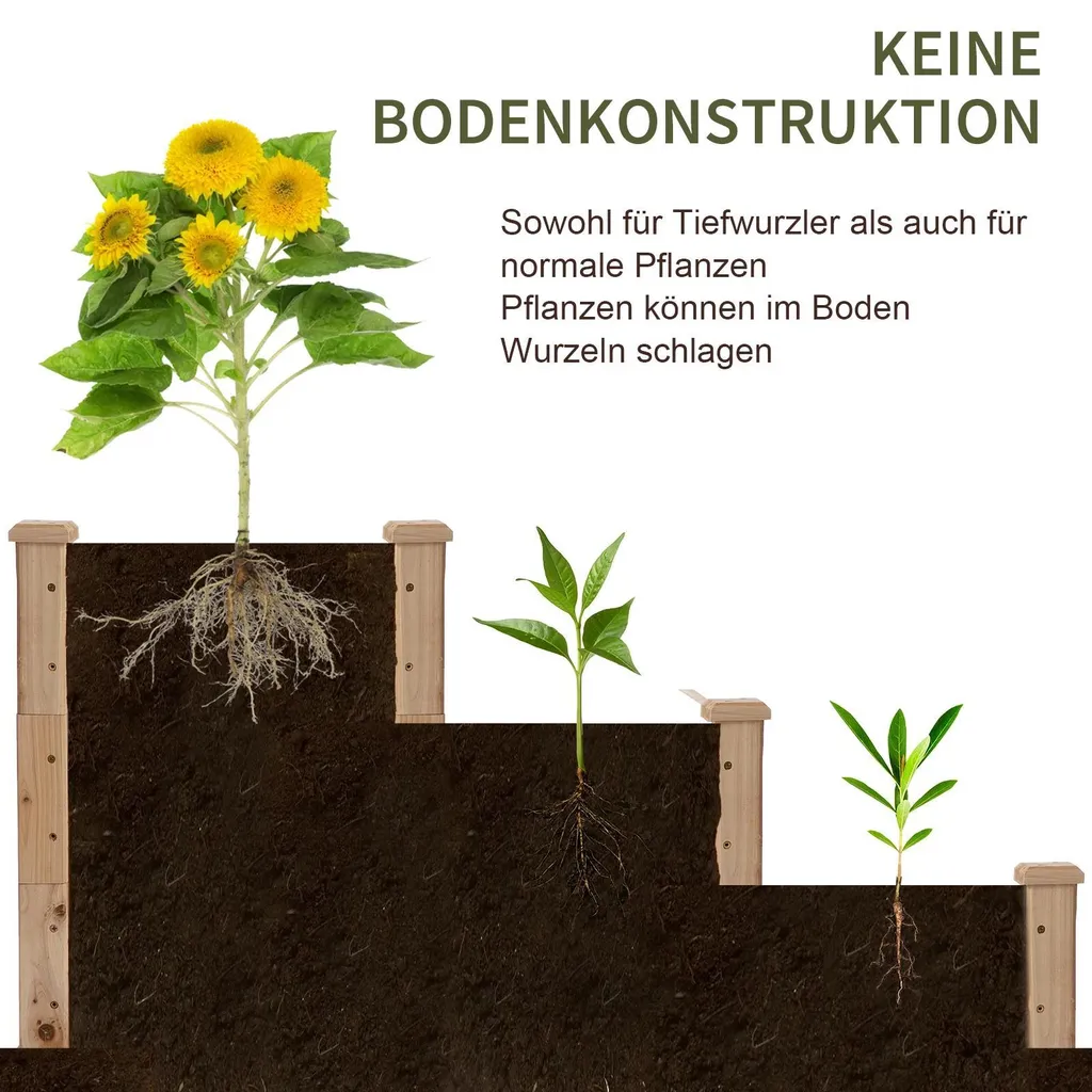 Jardinière verticale 3 niveaux en bois - Support fleurs gain de place