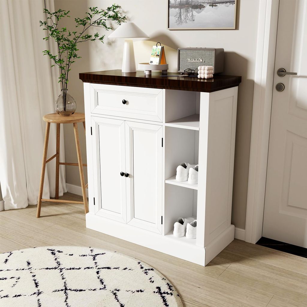 OYAJIA Badkommode Badezimmerschrank mit Schublade & Produktbild 