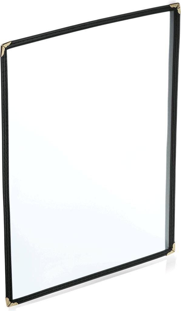 Priehľadný dvojitý obal na menu A4 s čiernym okrajom, PVC Obrázok produktu 