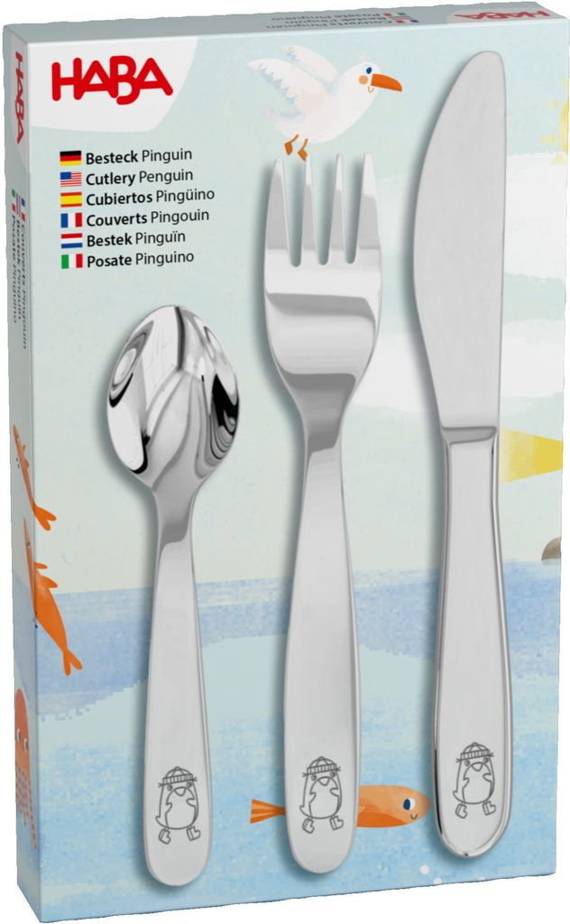 HABA Essen & Trinken Besteck Pinguin 2012819002 Produktbild 