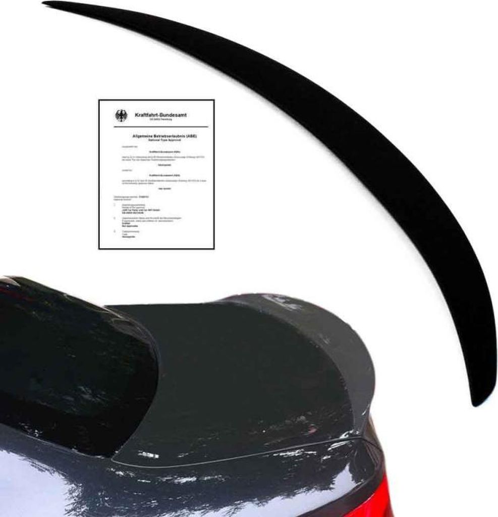 Heck Spoiler Lippe Kofferraumspoiler schwarz glänzend paßt für BMW 1er E82 Coupe