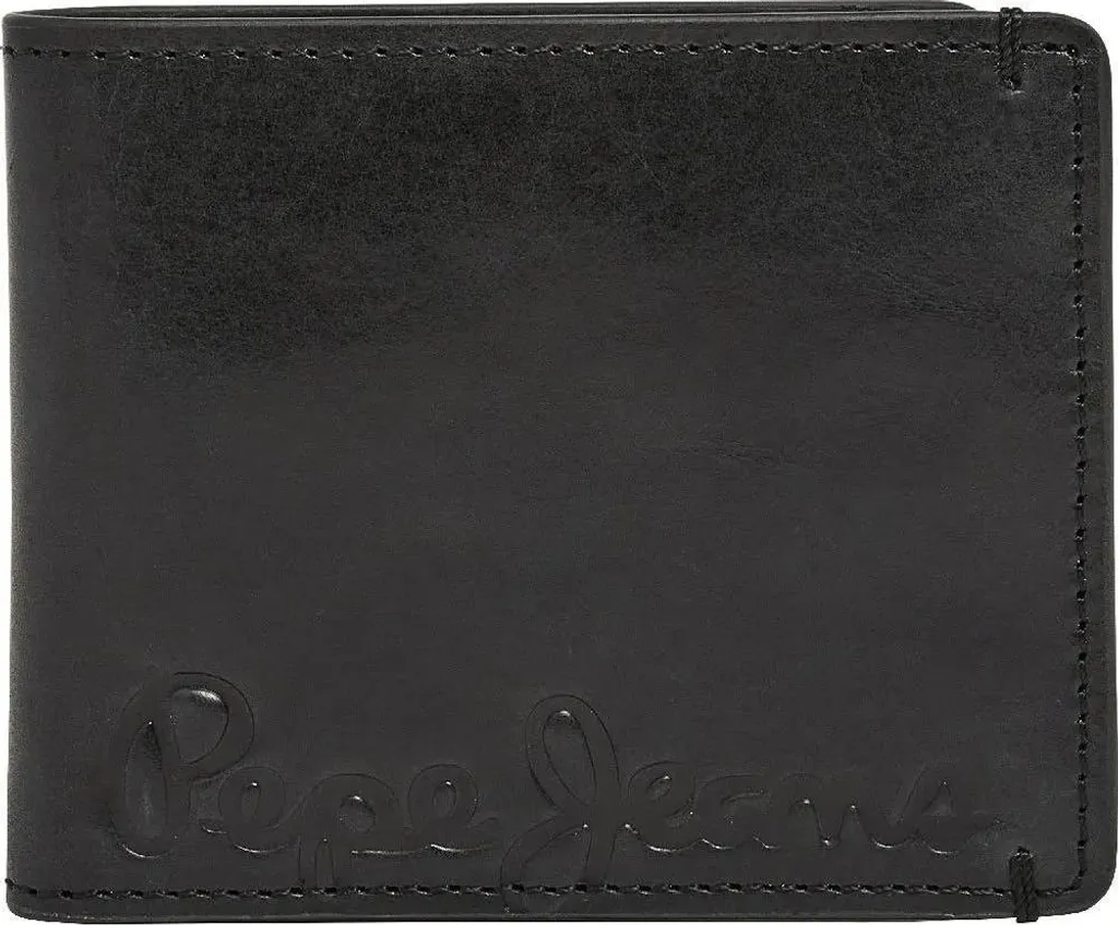 Pepe Jeans Keanu Portafoglio Nero Uomo in Vera Pelle - Offerta Online