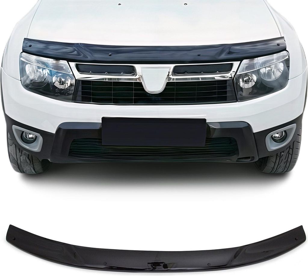 Motorhaube Deflektor Insekten Steinschlagschutz für Dacia Duster 2010-17 Dunkel