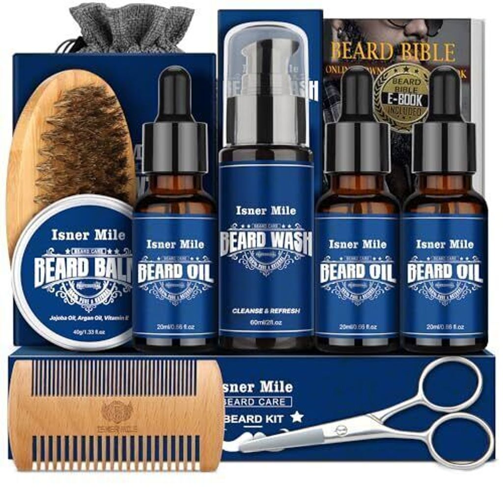 Bartpflege Set für Männer - Bartwuchs Kit mit Bartöl & Mehr Produktbild 