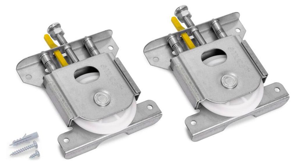 Kit roulettes basses pour coulissant 70kg slowmove - EMUCA Image du produit 