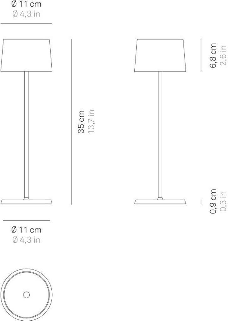 Zafferano Olivia Pro Tischlampe - Aufladbare LED Außenlampe Produktbild 3