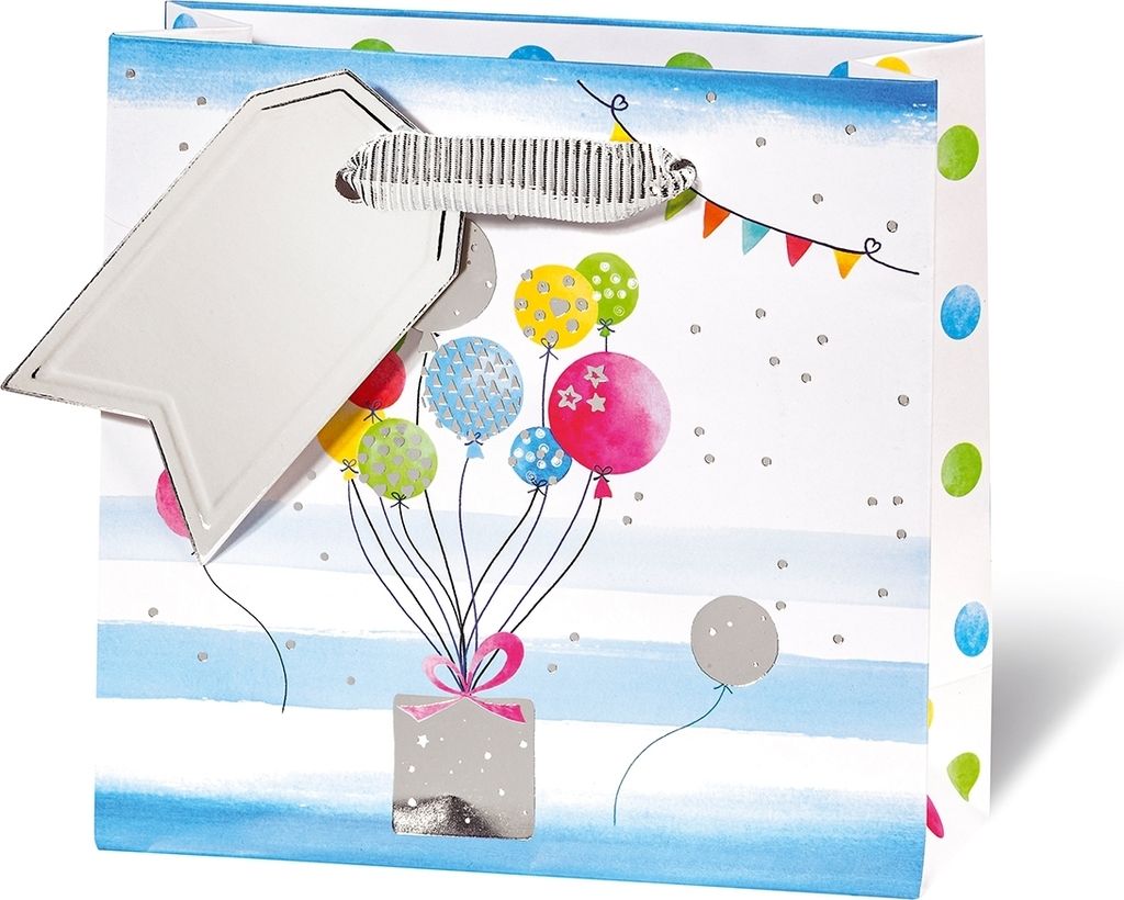 Tasche klein - CDFormat - 14,5x15x6 cm - BSB - Luftballons