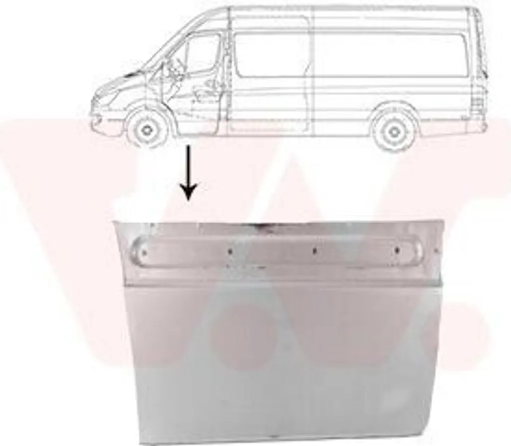Pièce de carrosserie Van Wezel : Panneau latéral pour VW Crafter 2E