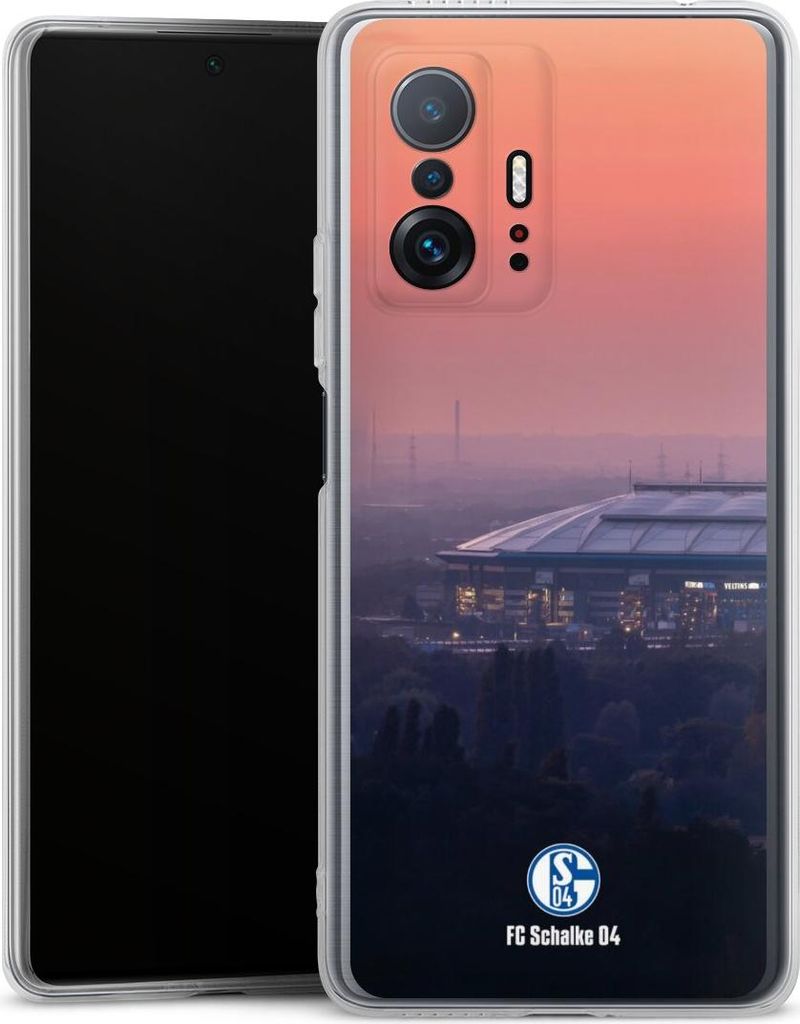 DeinDesign Handyhülle für Xiaomi 11T 5G Silikon Hülle Case Smartphone Schutzhülle FC Schalke 04 Offizielles Lizenzprodukt Stadion