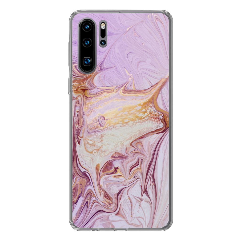 MuchoWow Handyhülle Schutzhülle Hülle für Huawei P30 Pro Marmor - Farbe - Abstrakt Silikon Softcase Handy Hülle - Schutzdeckel