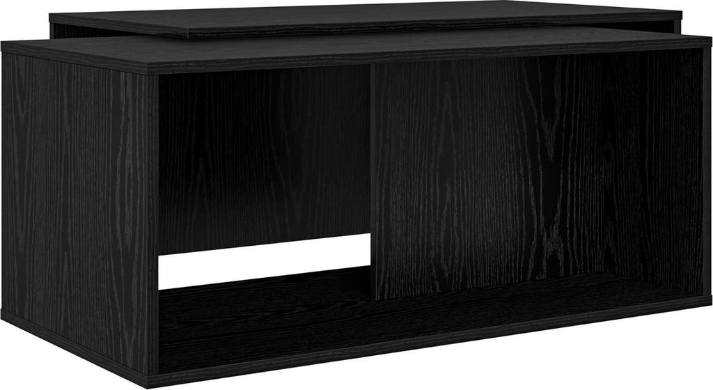 Kaffeetisch Set 2 pcs Schwarz Eichen-Optik Holzwerkstoff