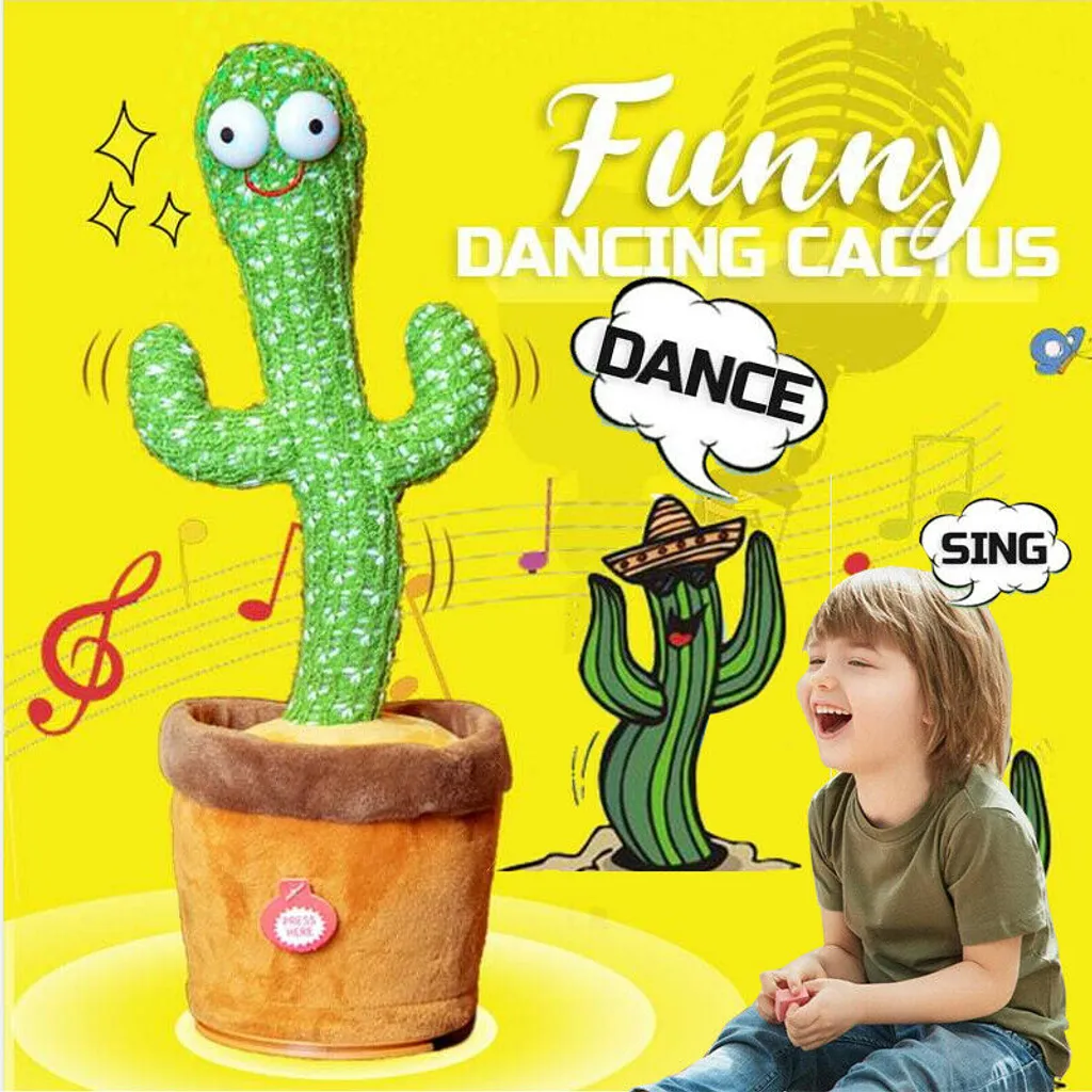 Tanzen Kaktus Plüsch Spielzeug Kind Elektronische Schütteln Weiche Plüsch Puppe 