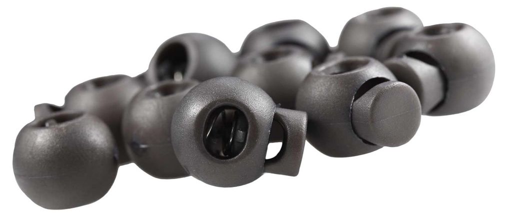 10 Kordelstopper grau