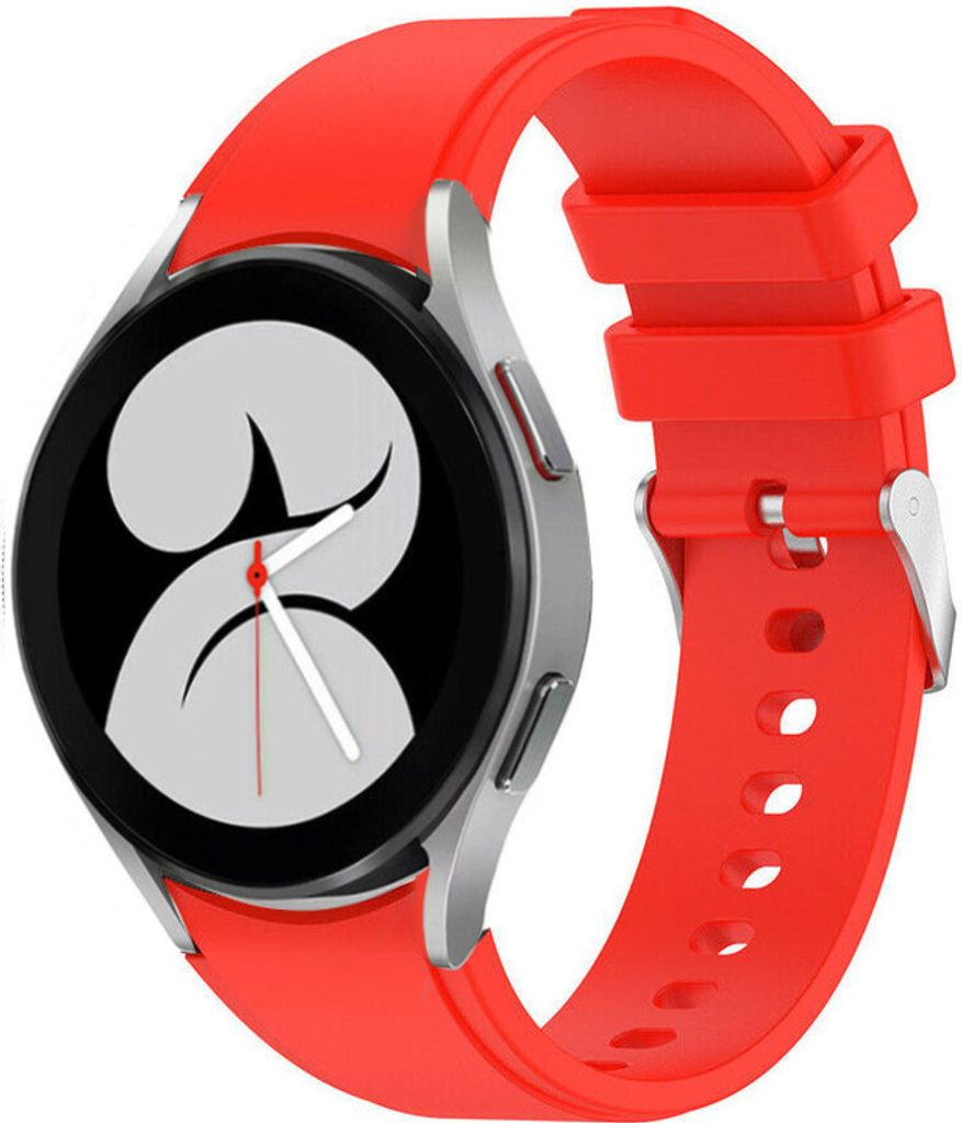 Strap-it Samsung Galaxy Watch 4 - 40mm Silikonarmband (Hellrot)