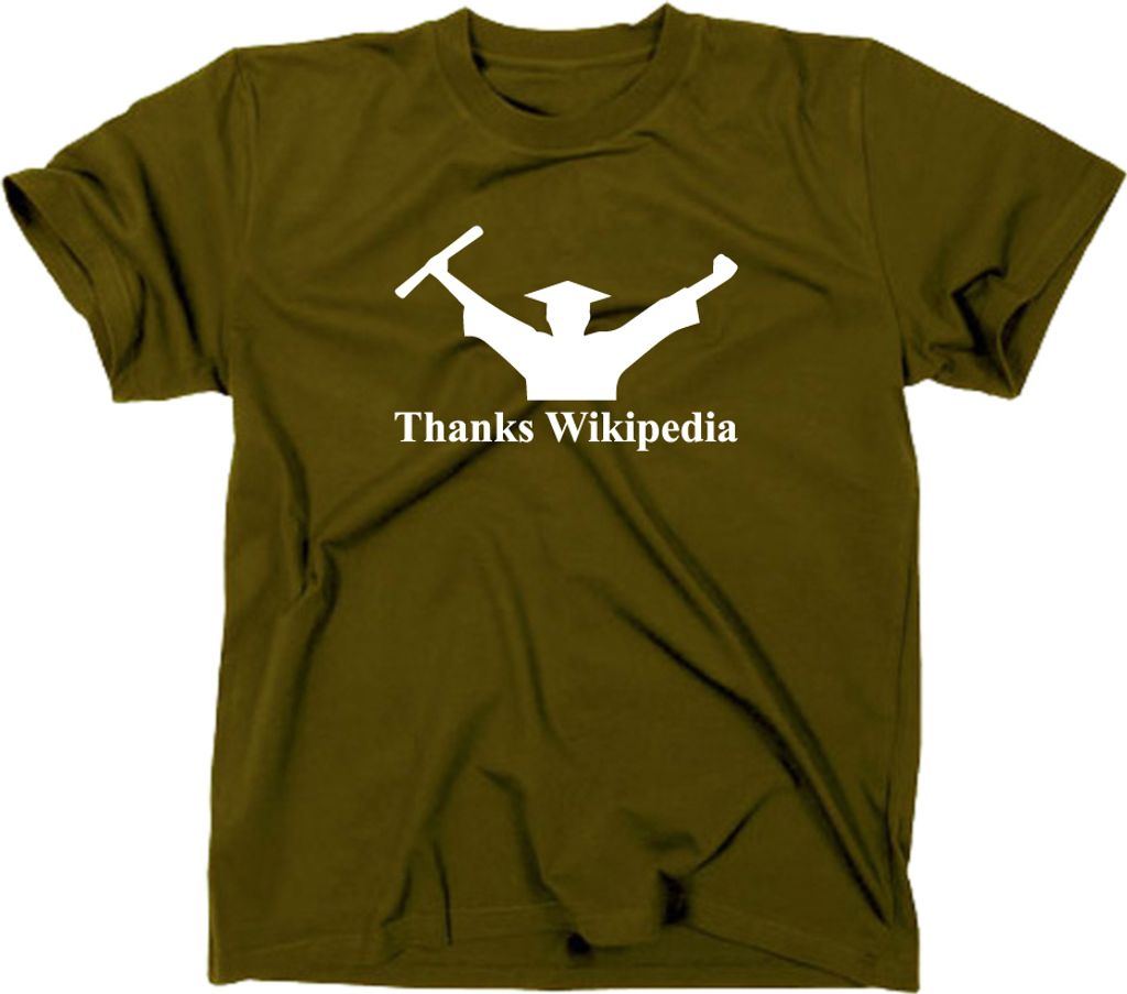Styletex23 T-Shirt Thanks Wikipedia Abschluss Diplom Fun, oliv, L