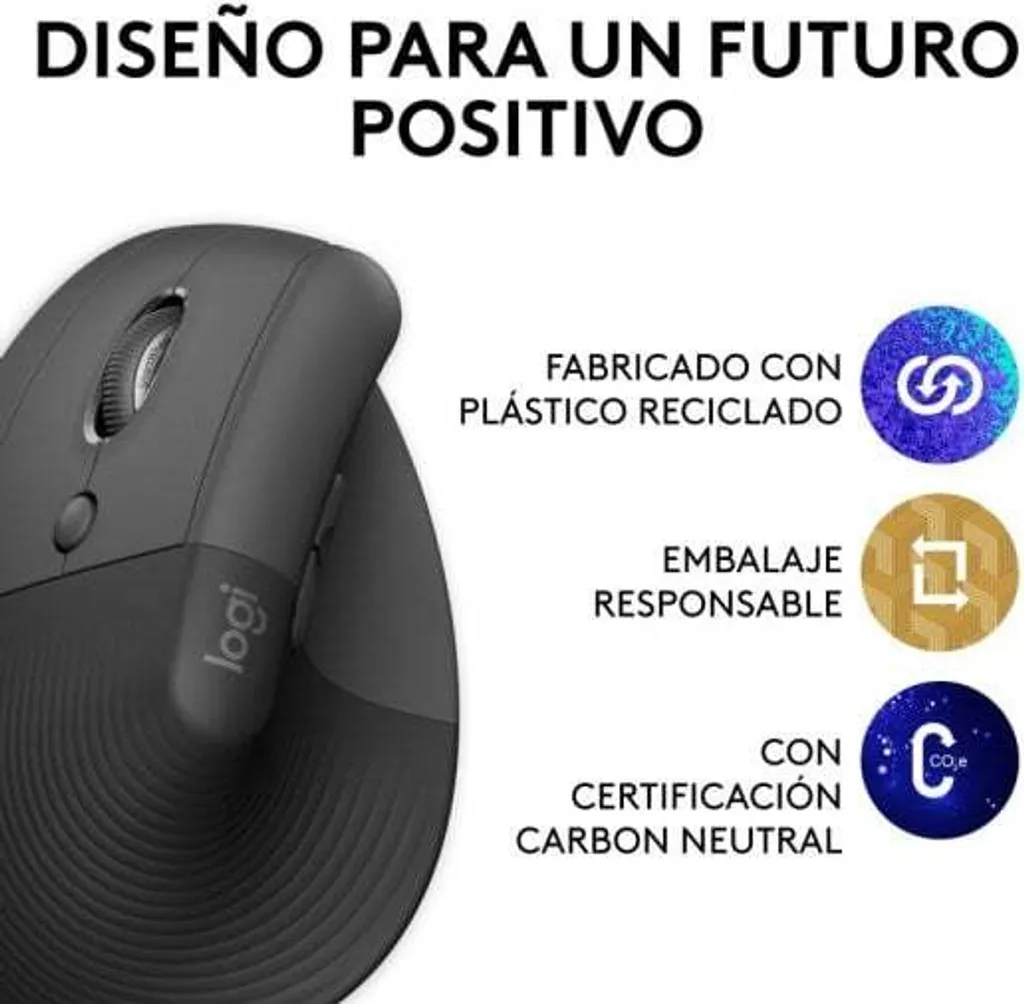 Logitech Lift Vertical Ergonomic Mouse - Souris verticale sans fil Graphite - 42