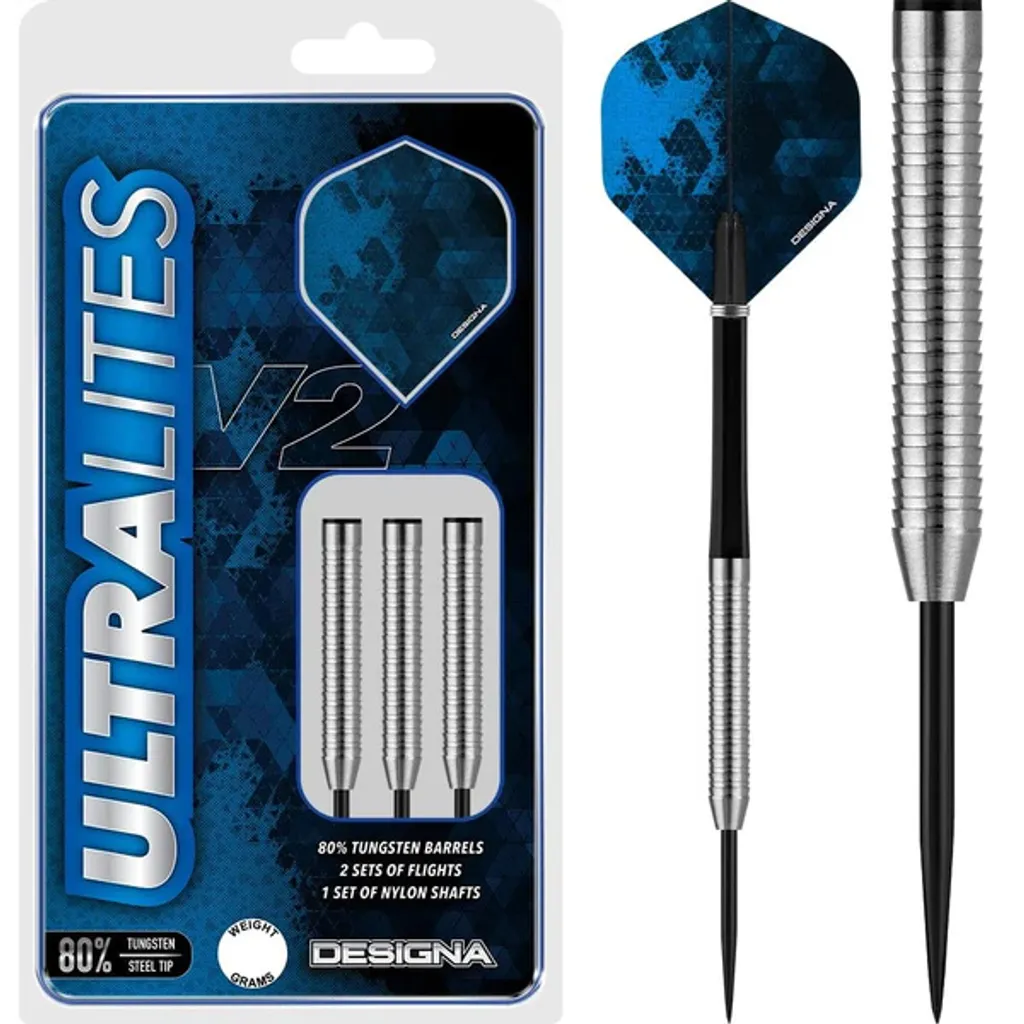 Fléchettes Légères 14g Designa Ultralites V2 pour Tir de Précision