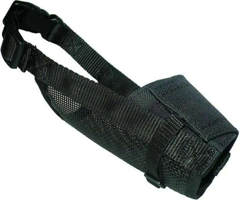 Museruola YAGO in nylon nero per cani di taglia grande,