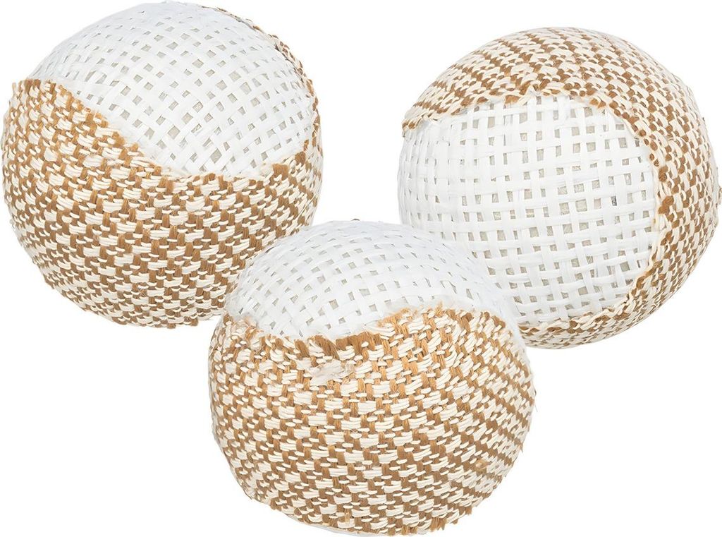 Trixie Katzenspielzeug Set Rasselbälle, Jute