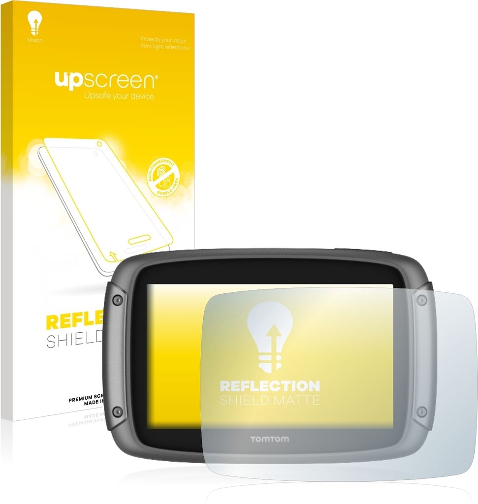 upscreen Schutzfolie für TomTom Rider 50 Displayschutz Displayschutzfolie Folie Matt Entspiegelungsfolie