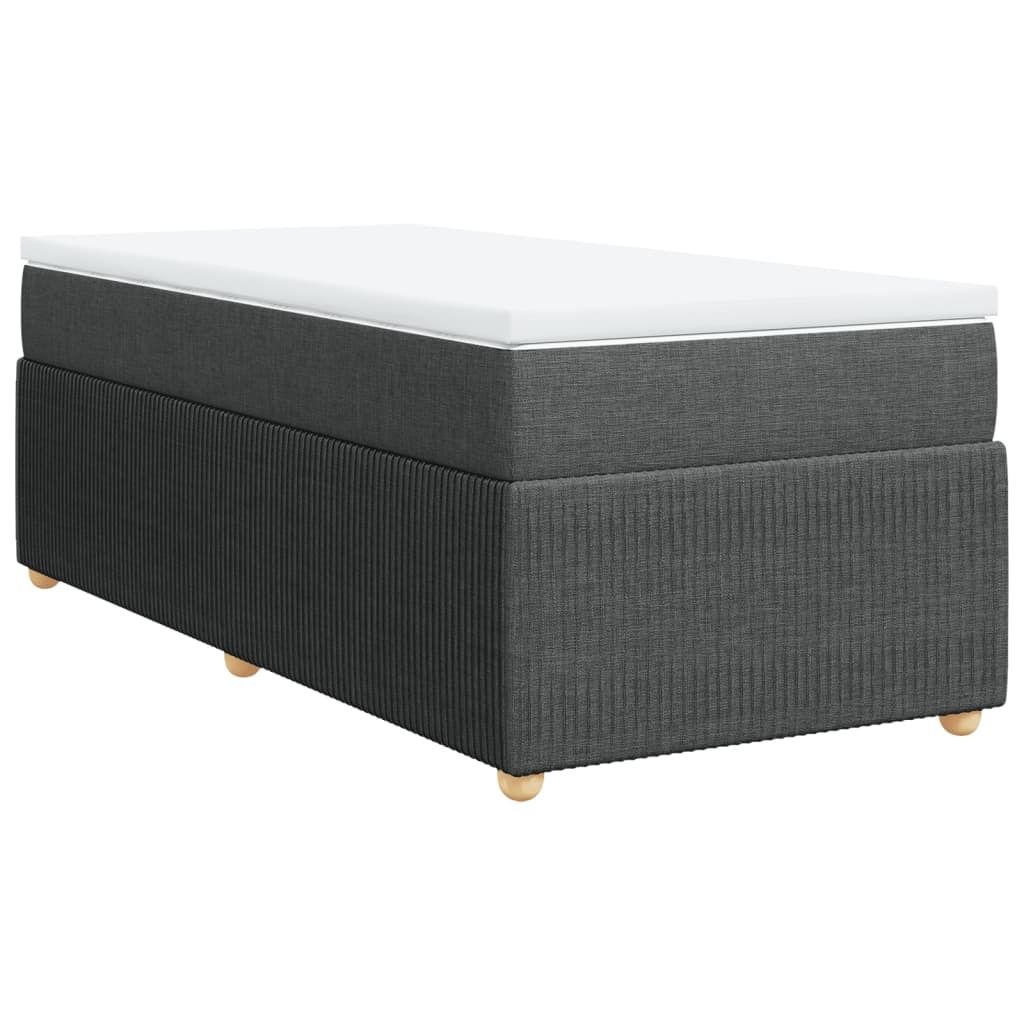 Boxspringbett mit Matratze Dunkelgrau 100x200 cm Stoff Produktbild 