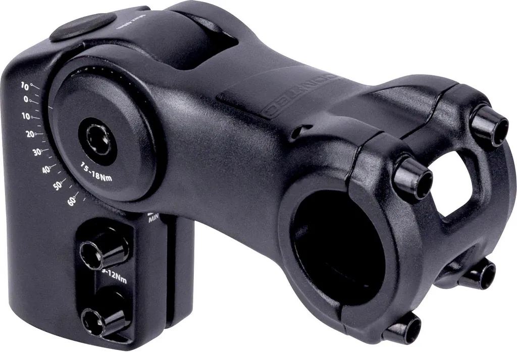 Potence de vélo hybride Contec Ueda 80mm ajustable noir 25,4/28,6mm