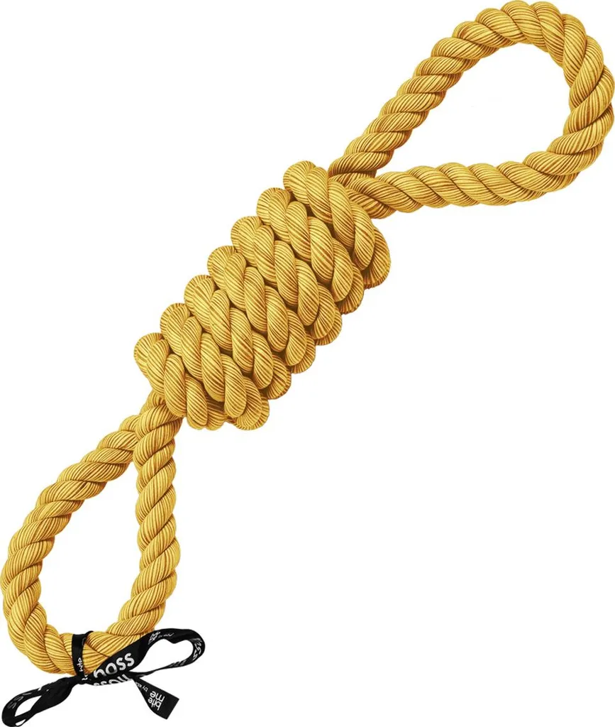 Europet Bernina Tug Life : Corde à Tirer Jaune 2 Boucles pour Chien 65cm