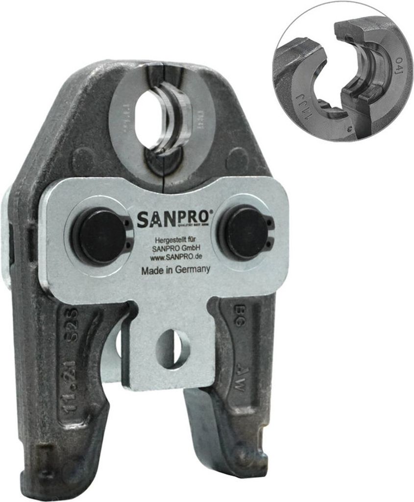 Sanpro Pressbacke / Presszange - M - Profil, Größe M 18 (M28 M12 M15 M18 M22)