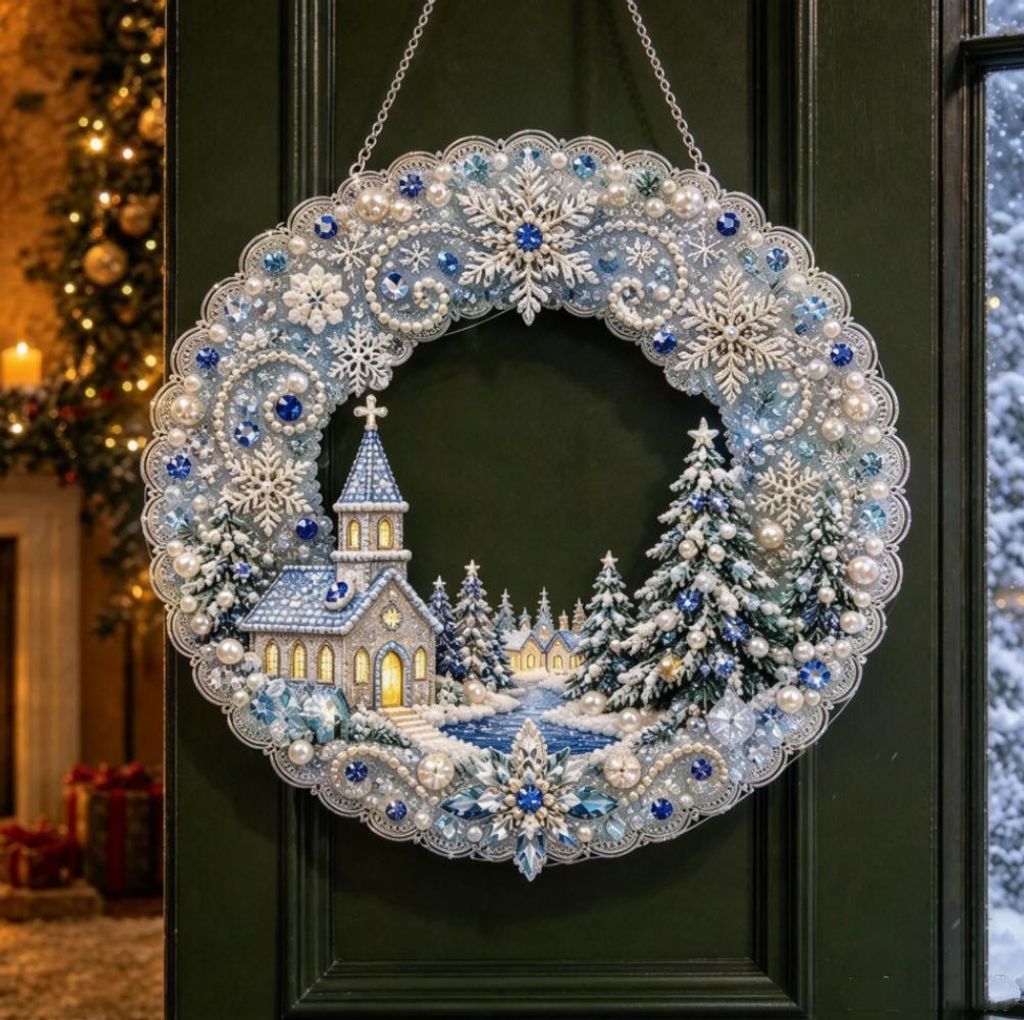 Diamond Painting Weihnachten mit LED,Wanddeko für Produktbild 