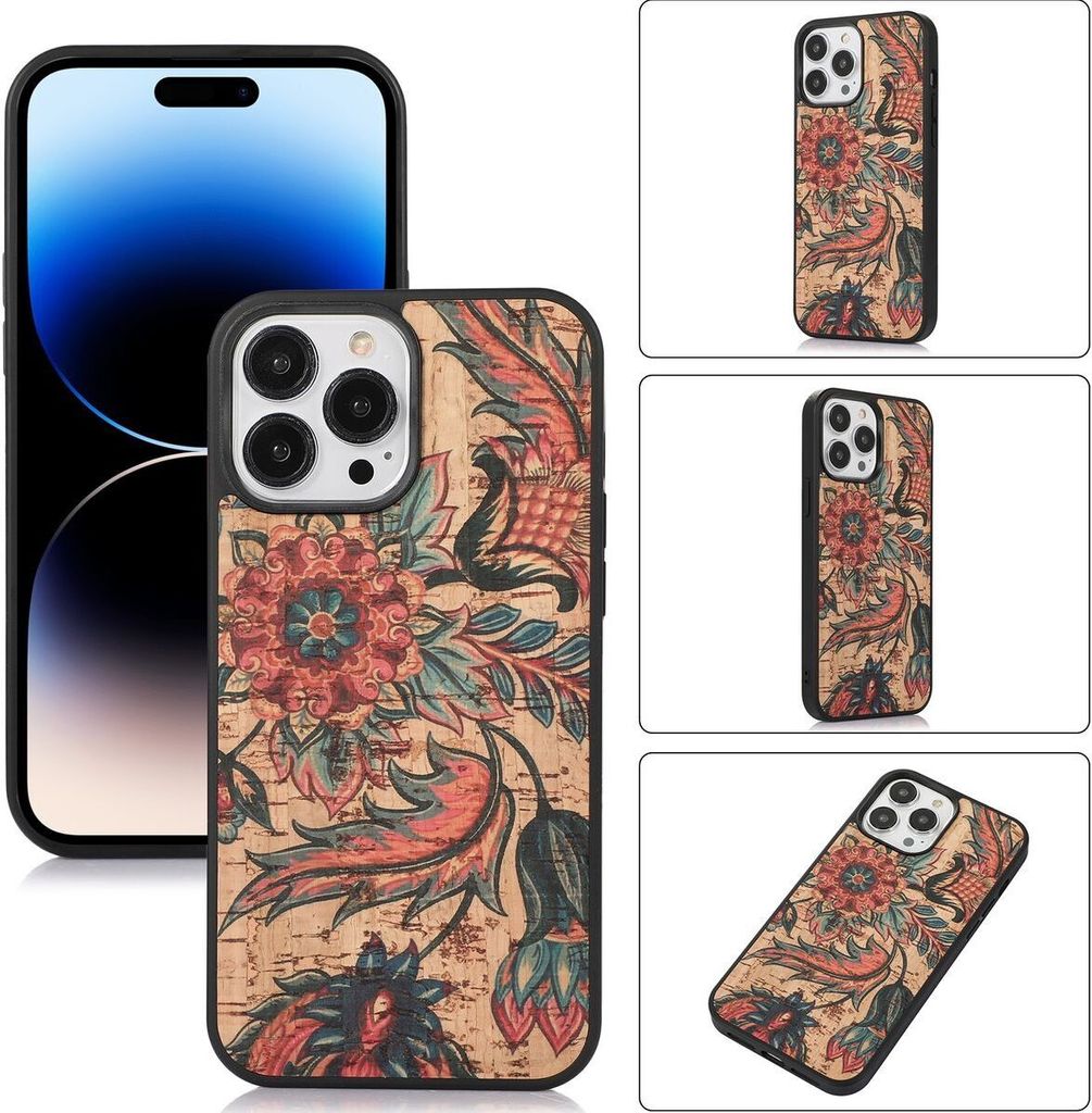 Mobigear Cork iPhone 14 Pro Max Hülle Flexibles TPU Backcover - Model 1