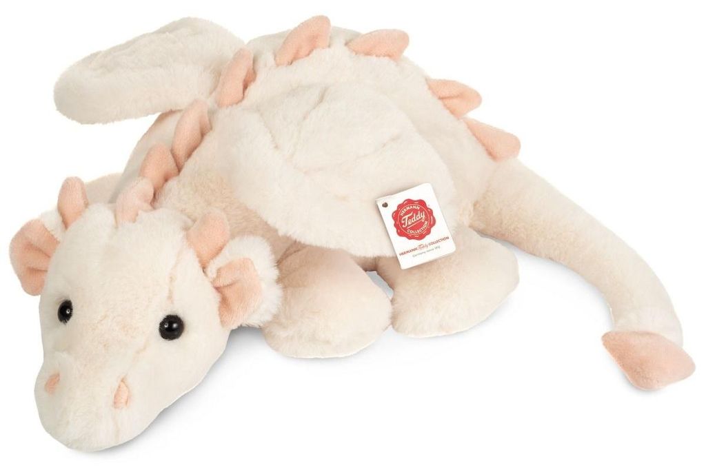 Teddy-Hermann Drache Fluffy weiß-rosa 32 cm Produktbild 